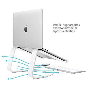 Twelve South Curve for MacBooks and Laptops | Stylish Ergonomic Stand in White