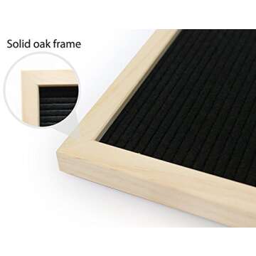 Letter Board - 10'' x 10'' Black Felt Letter Board Sign with 460 Letters Changeable Letter Boards 10x10 Word Board Announcement Boards with Letters for Wedding Birthday Pregnancy Baby VAG021