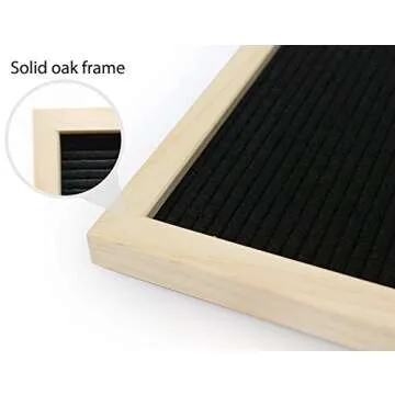 Letter Board - 10'' x 10'' Black Felt Letter Board Sign with 460 Letters Changeable Letter Boards 10x10 Word Board Announcement Boards with Letters for Wedding Birthday Pregnancy Baby VAG021