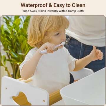 COSYLAND Adjustable Toddler Kitchen Tower - Stable Helper