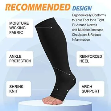 Open Toe Compression Socks for Enhanced Comfort and Fit