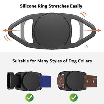 PZOZ Airtag Dog Collar Case: Waterproof & Durable 2 Pack