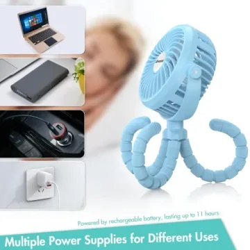 AMACOOL Stroller Fan for Babies - Portable & Flexible
