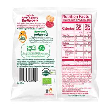 Little Bellies Organic Apple & Berry Softcorn Snacks