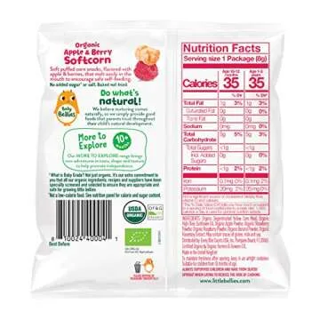 Little Bellies Organic Apple & Berry Softcorn Snacks