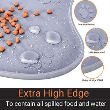 KILIN Silicone Dog Feeding Mat - Waterproof & Spill-Proof