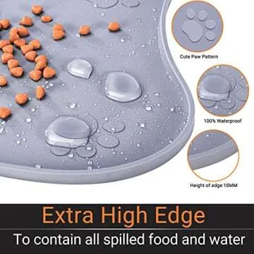 KILIN Silicone Dog Feeding Mat - Waterproof & Spill-Proof