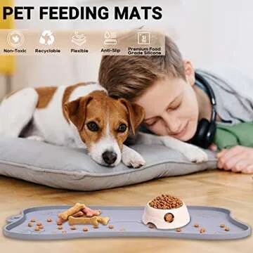 KILIN Silicone Dog Feeding Mat - Waterproof & Spill-Proof