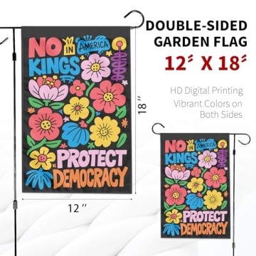 Since 1776 No Kings in Ameri-ca Flag - 12X18 Inch Outdoor Quality Decor