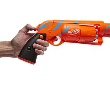 Nerf Fortnite 6-SH Dart Blaster - Camo Pulse Wrap, Hammer Action Priming, 6-Dart Rotating Drum, Includes 6 Official Elite Darts