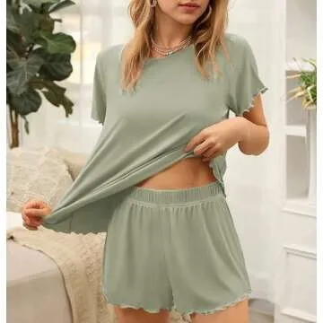 Ekouaer Women's Soft Pajamas Set for Summer Comfort