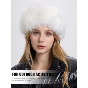 RANOME Faux Fur Headband for Cozy Winter Style