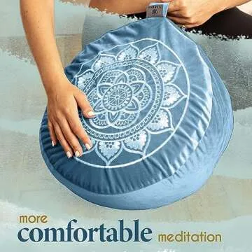 Florensi Meditation Cushion - Comfortable Velvet Yoga Pillow