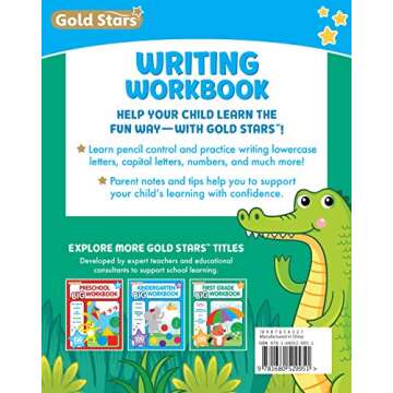 Writing Workbook for Ages 4-7 with 75+ Handwriting Activities, Pencil Control, Lowercase Letters, Nu...