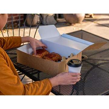 SCT Kraft One-Piece Non-Window Bakery Boxes, 10 x 10 x 4, Brown, Paper, 100/Bundle