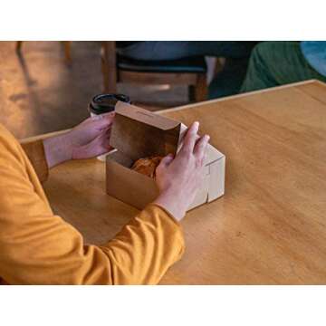 SCT Kraft One-Piece Non-Window Bakery Boxes, 10 x 10 x 4, Brown, Paper, 100/Bundle