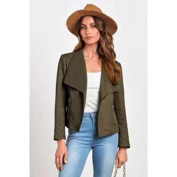 Stylish PRETTYGARDEN Women's Faux Suede Jacket for Every Season