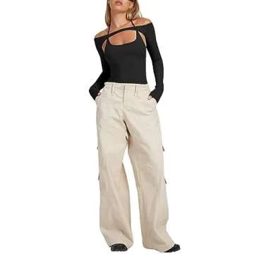 popvil Women's Sexy Backless Long Sleeve Bodysuit Halter Bodycon Off Shoulder Body Suit Black X-Large