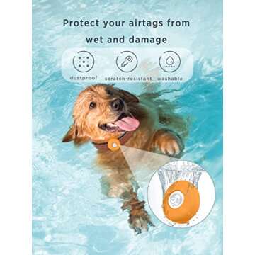 Airtag Dog Collar Holder (4 Pack), Silicone Cat Collar Case for Apple Airtag, Anti-Lost Air Tag Case Collar Holder Compatible with Pet Collars Loop & Backpack Accessories