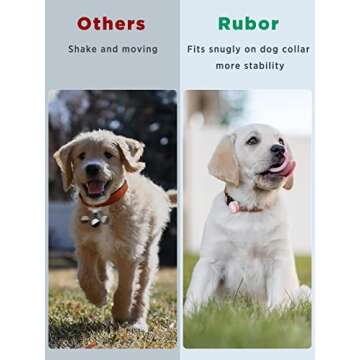 Airtag Dog Collar Holder (4 Pack), Silicone Cat Collar Case for Apple Airtag, Anti-Lost Air Tag Case Collar Holder Compatible with Pet Collars Loop & Backpack Accessories