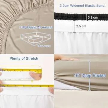 PHF Bamboo Cooling Fitted Sheet for Twin Size Comfort