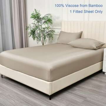 PHF Bamboo Cooling Fitted Sheet for Twin Size Comfort