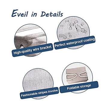 LANSCARE 72L Laundry Baskets Quality Hampers For Laundry Large Capacity Collapsible Dirty Clothes Hamper With Lid Handles Liner Removable Bag Slim Free Standing Dorm Room Essentials