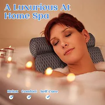 Ultimate Comfort Bath Pillow with Anti-Slip Suction Cups