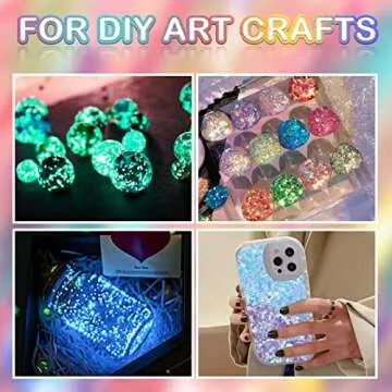 Glow in The Dark Body Eye Glitter, Cridoz 15 Colors High Luminous Face Glitter Cosmetic Eyeshadow Glow Glitter for Hair Eyeshadow, Festival Carnival Party Halloween Makeup