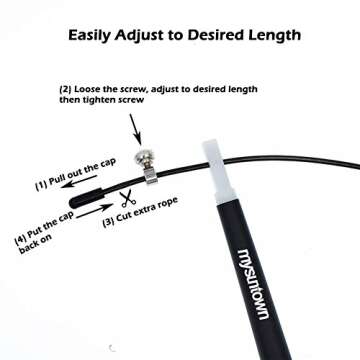 Jump Rope,mysuntown Adjustable Jumping Rope for Workout Fitness Exercise Speed Rope for Kids, Women, Men All Heights and Skill Levels