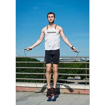 Jump Rope,mysuntown Adjustable Jumping Rope for Workout Fitness Exercise Speed Rope for Kids, Women, Men All Heights and Skill Levels