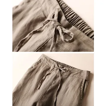 Chic IXIMO Women's Linen Tapered Pants for Everyday Style