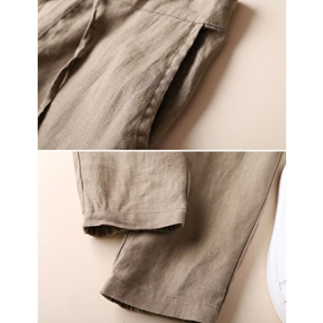 Chic IXIMO Women's Linen Tapered Pants for Everyday Style