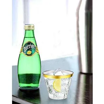 AZURIWARE Elegant Gold Rim Disposable Cups - Perfect for Events