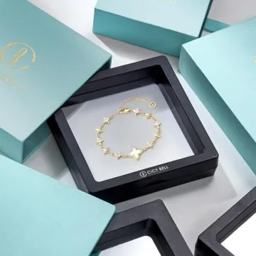 Cicy Bell 18k Gold Plated Adjustable Bracelet with Zirconia