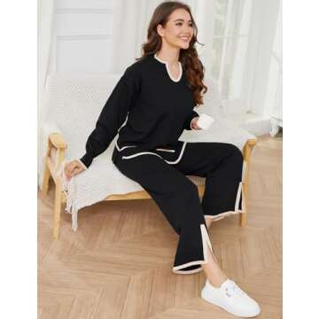 Gihuo Women Winter 2 Piece Knit Outfit Set for Comfort