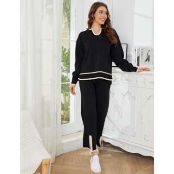 Gihuo Women Winter 2 Piece Knit Outfit Set for Comfort