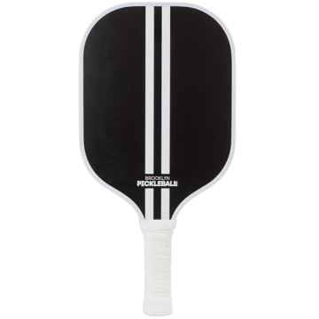 Brooklyn Pickleball Co. | Carbon Fiber Paddle | USAPA Approved | Honeycomb Core | Cushioned Grip | Single Pickle-Ball Racket | 2024 Black Racing Stripe Pickle Ball Paddles