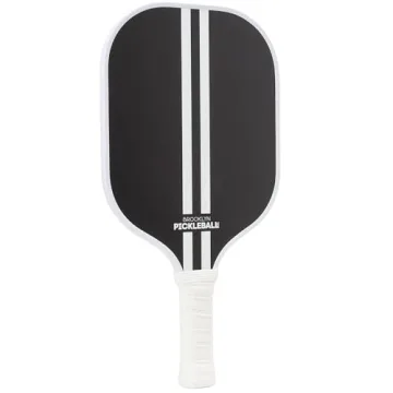 Brooklyn Pickleball Co. | Carbon Fiber Paddle | USAPA Approved | Honeycomb Core | Cushioned Grip | Single Pickle-Ball Racket | 2024 Black Racing Stripe Pickle Ball Paddles