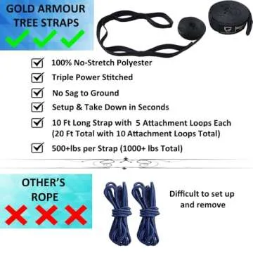 Gold Armour Camping Hammock - Portable Hammock Single Hammock Camping Accessories Gear for Outdoor Indoor Adult Kids, USA Based Brand (Fuchsia & Pink)