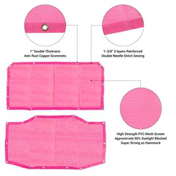 JeCar JLU Sun Shade Mesh Sunshade Provides UV Sun Protection Exterior Accessories Compatible with Je...