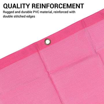 JeCar JLU Sun Shade Mesh Sunshade Provides UV Sun Protection Exterior Accessories Compatible with Jeep Wrangler 2018-2023 JL Unlimited 4 Door Front & Rear, Pink