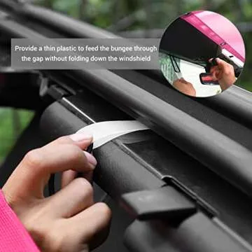 JeCar JLU Sun Shade Mesh Sunshade Provides UV Sun Protection Exterior Accessories Compatible with Jeep Wrangler 2018-2023 JL Unlimited 4 Door Front & Rear, Pink