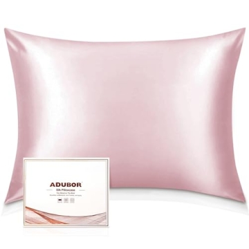 Adubor Silk Pillowcase 100% Mulberry Silk with Zipper