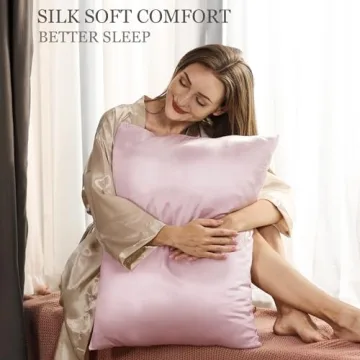 Adubor Silk Pillowcase 100% Mulberry Silk with Zipper