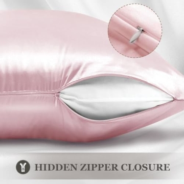 Adubor Silk Pillowcase 100% Mulberry Silk with Zipper