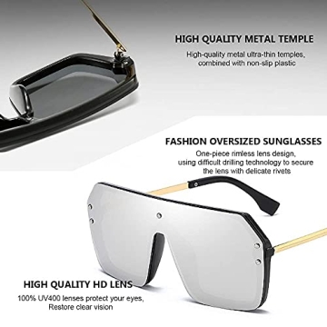 Stylish Oversized Sunglasses for Women - UV Protection & Trendy Design
