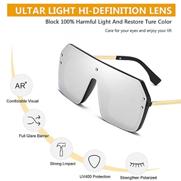Stylish Oversized Sunglasses for Women - UV Protection & Trendy Design