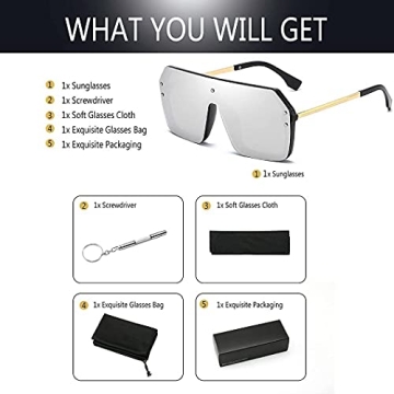 Stylish Oversized Sunglasses for Women - UV Protection & Trendy Design