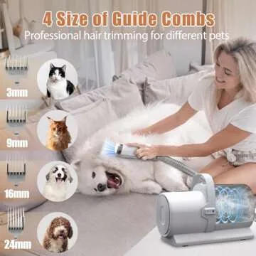 FIXR Dog Grooming Vacuum - Powerful, Low Noise & All-In-One Kit